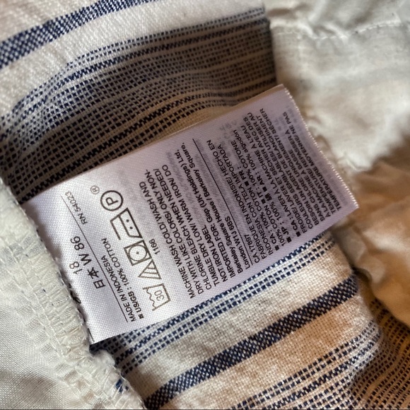 GAP Striped Khaki Girlfriend 6 Inch Shorts sz 18 - Picture 7 of 7